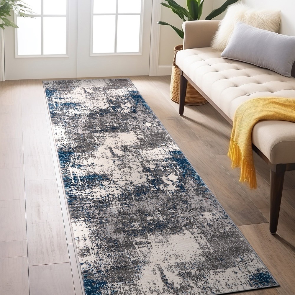 Modern Abstract Runner Rug 2x7 for Hallways by Rugshop Perugia-image