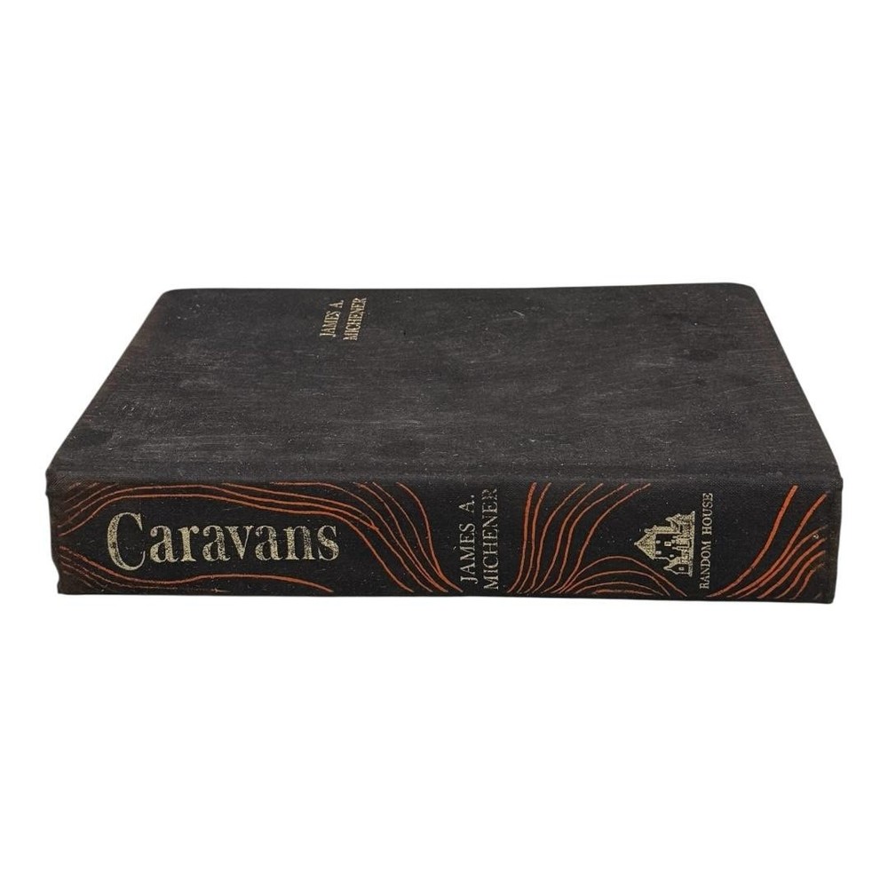 Vintage 1963 Caravans James A. Michener Hardcover Random House Map Endpapers