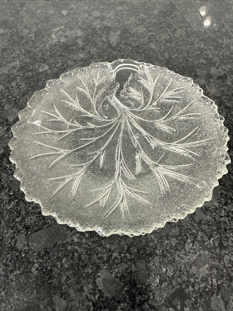 Indiana Clear Glass Cabbage Leaf Plate 8.5