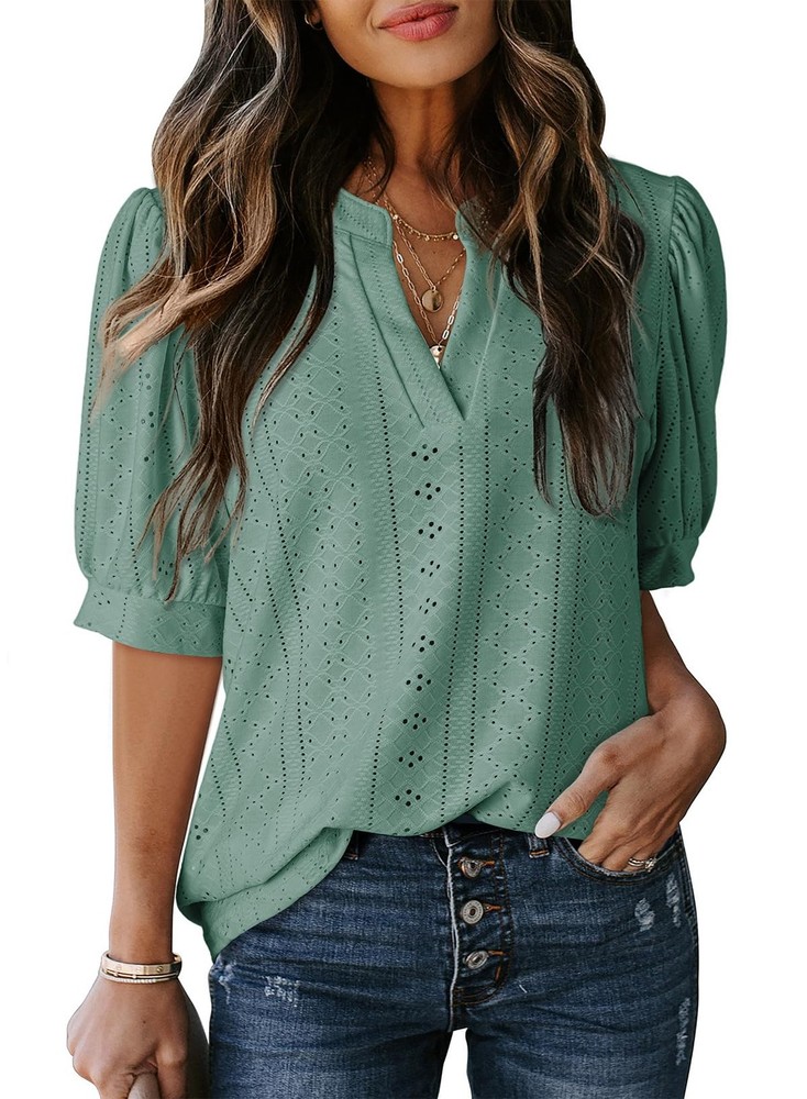 Tops for Women Trendy 2025 Business Casual Outfits Cute V Neck Dressy Blouses...