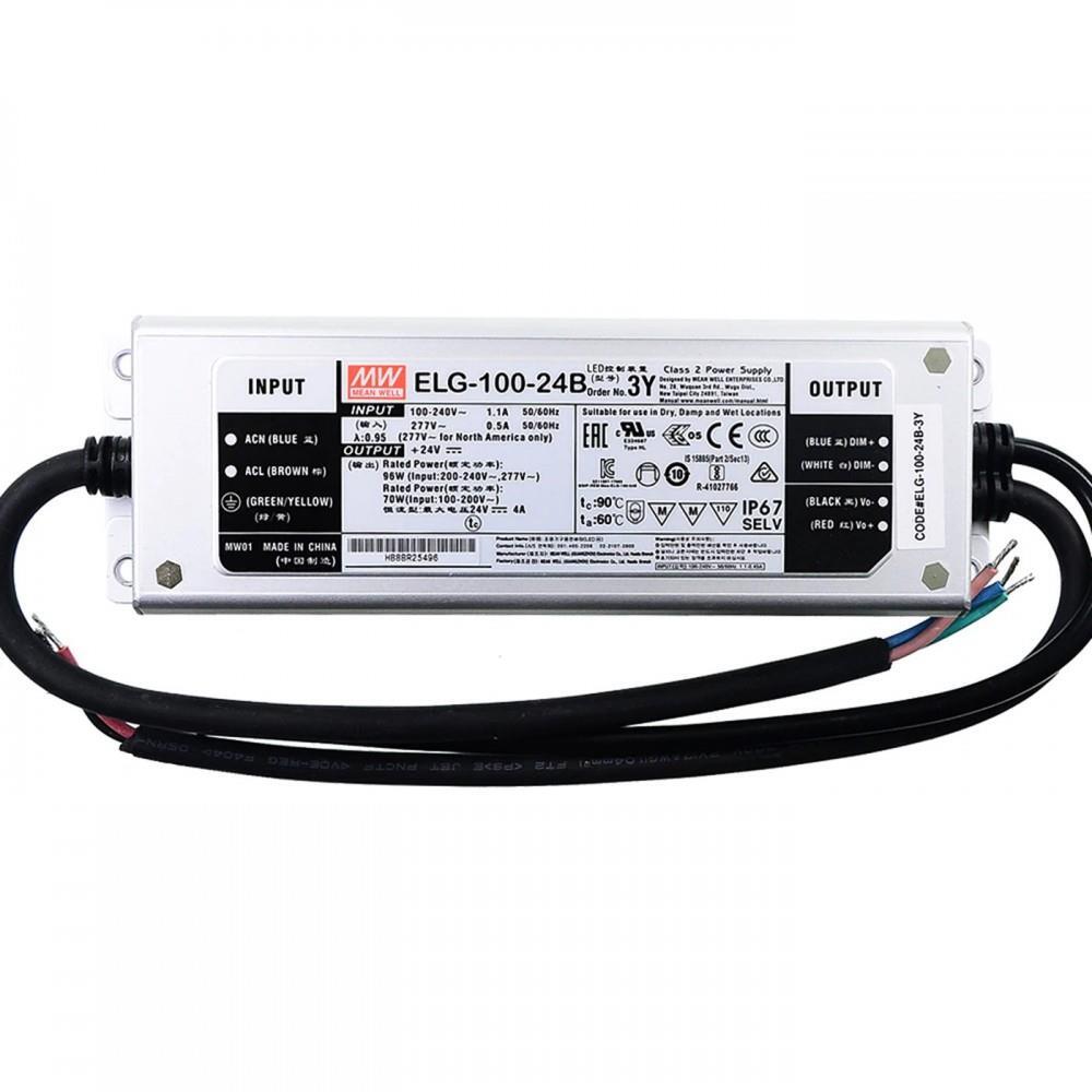 Mean Well ELG-100-24B-3Y - LED Driver 96W 4A 12 24V IP67