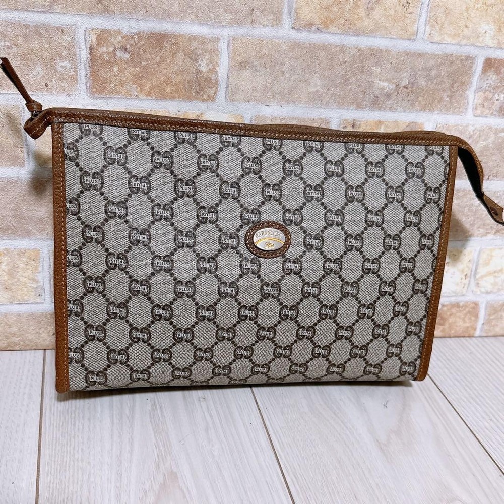Gucci PVC Second Bag 18x27cm Leather Crossbody Shoulder Bag Preowned