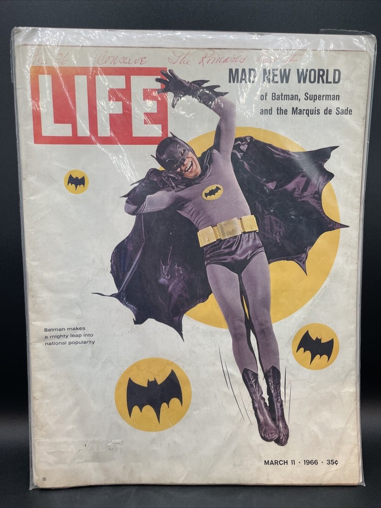LIFE MAGAZINE March 11 1966 Adam West Batman Vintage Original