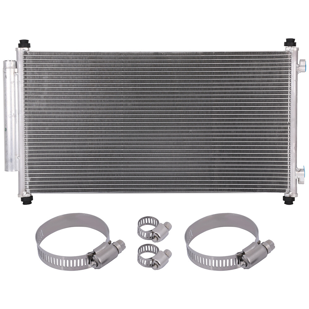 PICKOOR Condenser 3599 with Universal Oil Hose Clamps Kit For Honda CR-V