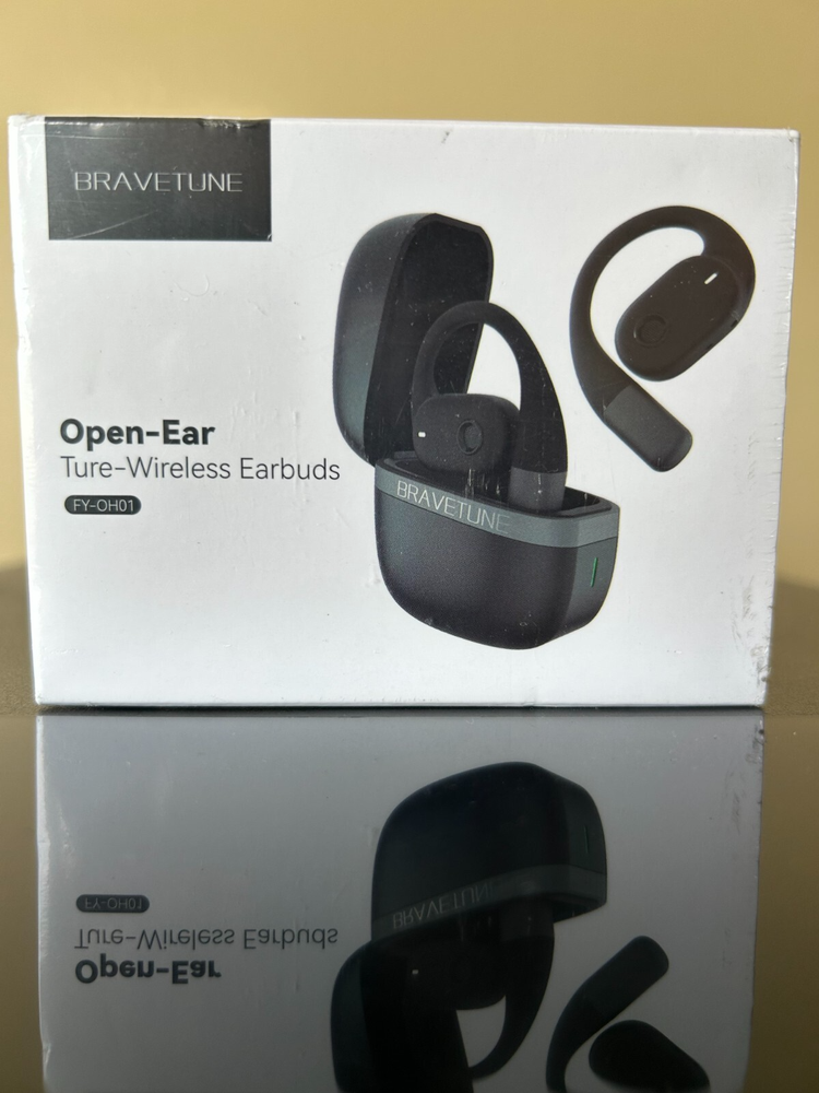 Bravetune Open-Ear Wireless Earbuds for Comfortable All-Day Listening