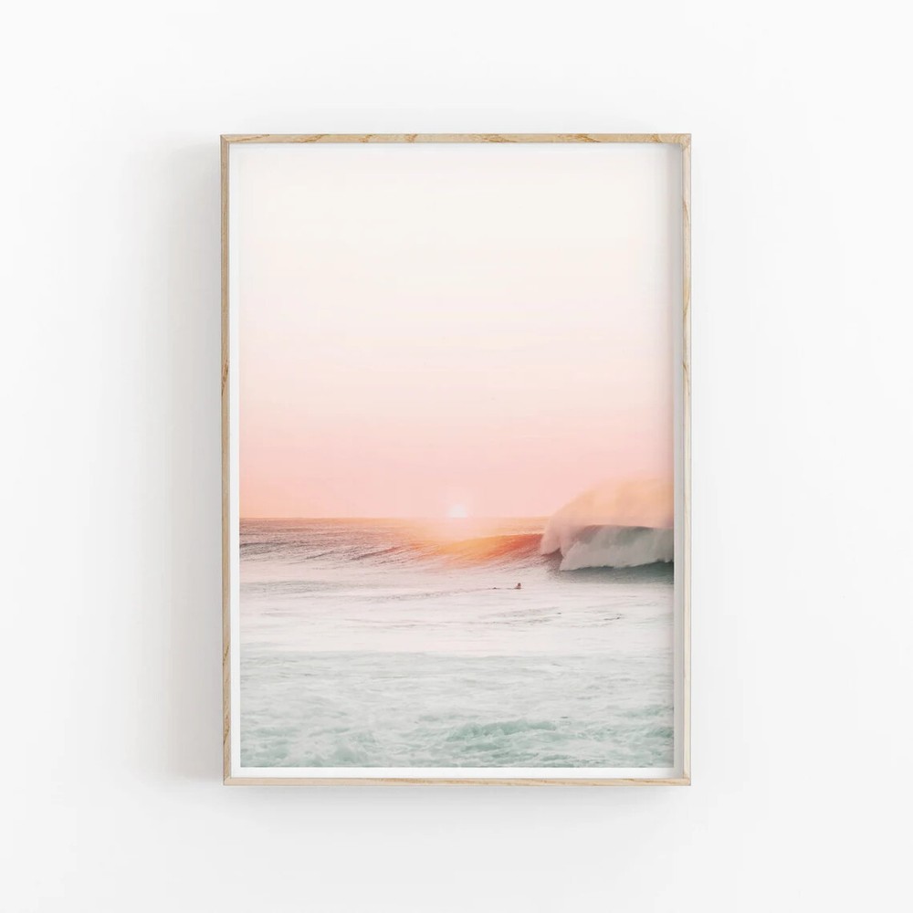 Beach Sunset View Wall Art Poster Premium Quality Choose your Size