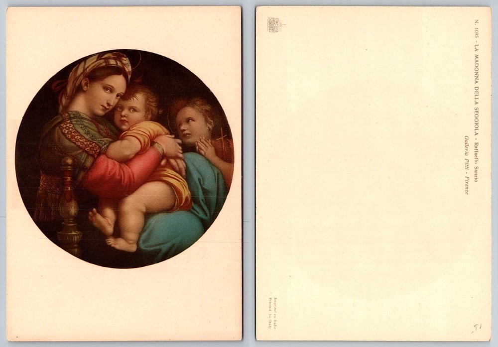 Raphael Madonna della Seggiola Pitti Palace Florence Art Postcard