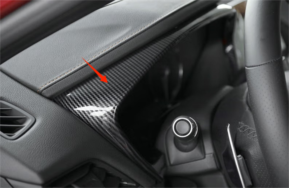Carbon Fiber Dashboard Panel Lid Cover Trim for 2020-2023 Cadillac CT4 ATS Single Piece