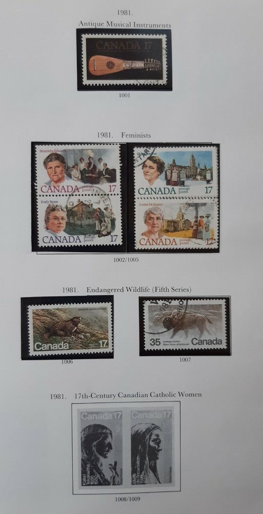 CANADA 1981 Queen Elizabeth II -  Commemorative Issues 4 Album pages.