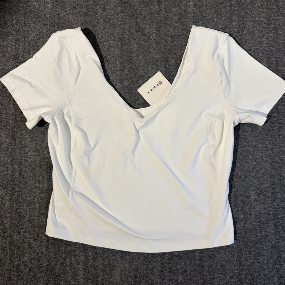 Lululemon Women’s Align Tee In White Size 20 LW3FGSS