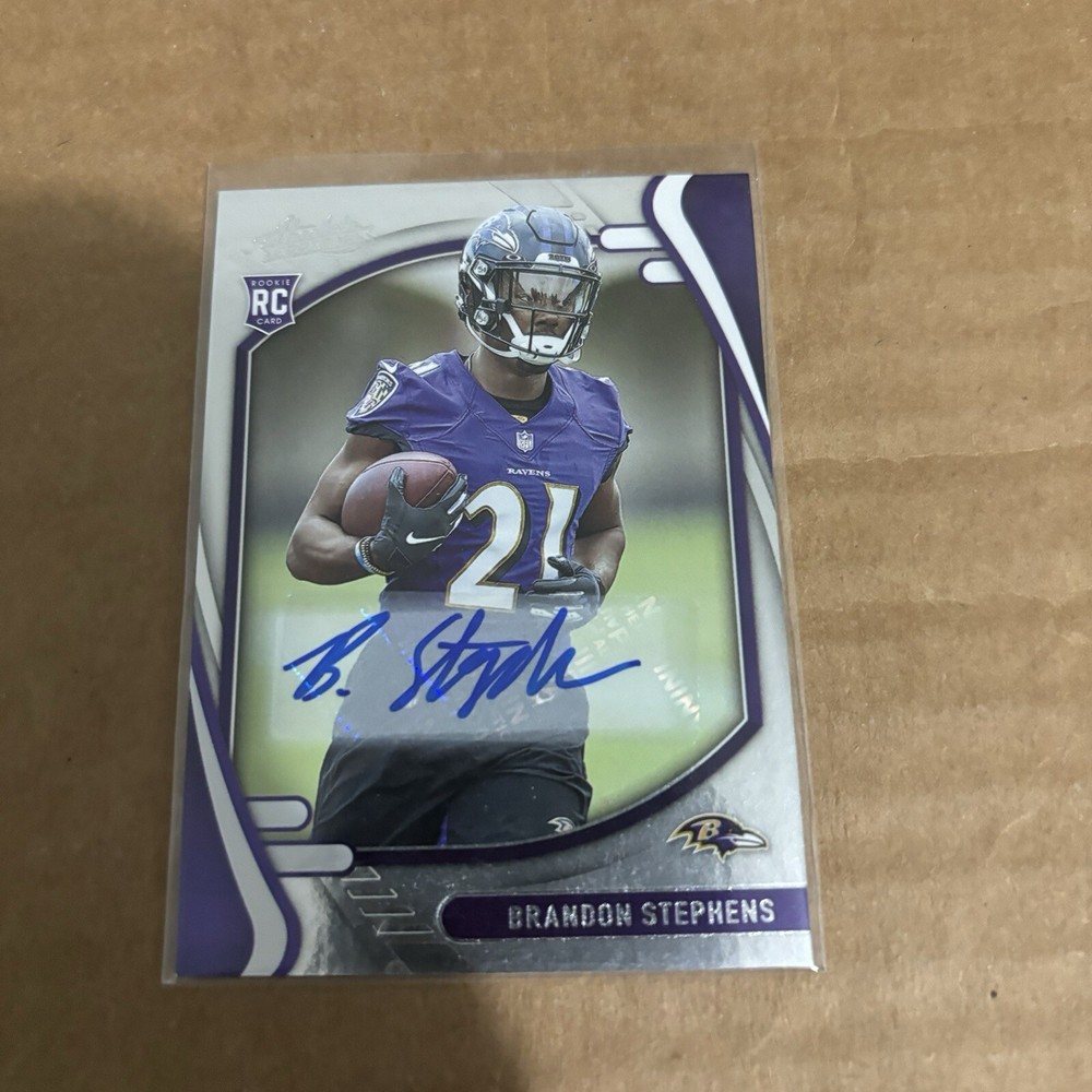 2021 Panini Absolute Brandon Stephens Signature Rookie Auto #195 Ravens RC Auto