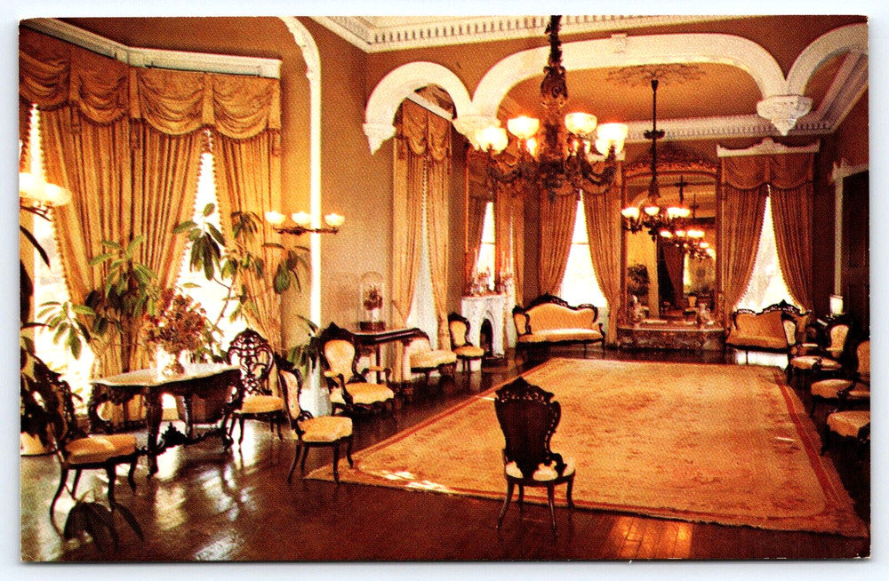 Natchez Mississippi USA Stanton Hall House Parlor Room Vintage Photo Postcard