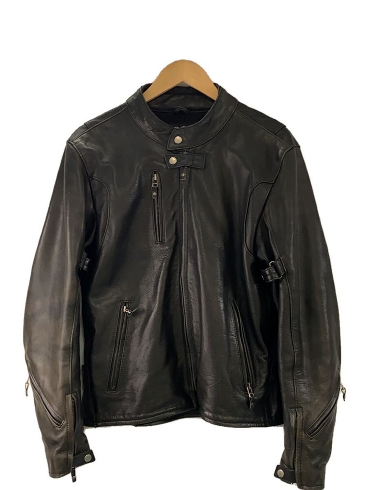 Groove Single Rider Leather Jacket in Black Size 173