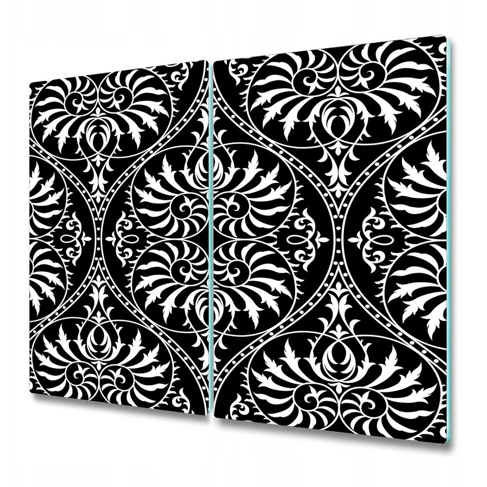 Glass Induction Cover Worktop Saver Luxury old fashioned damask ornament 2x30x52