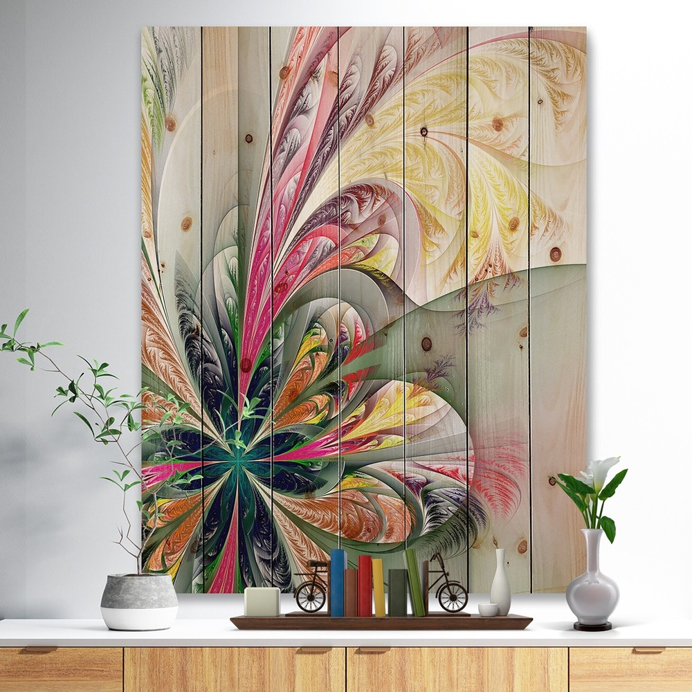 Designart 'Multicolor Fractal Tracery' Nautical & Coastal