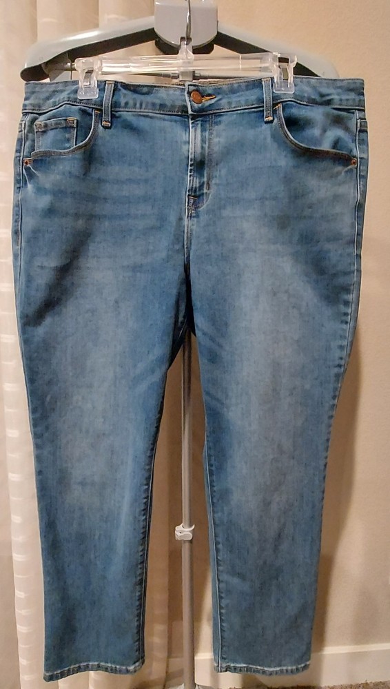 Old Navy Jeans Womens Size 16 Short Power Slim Straight High-Rise Blue