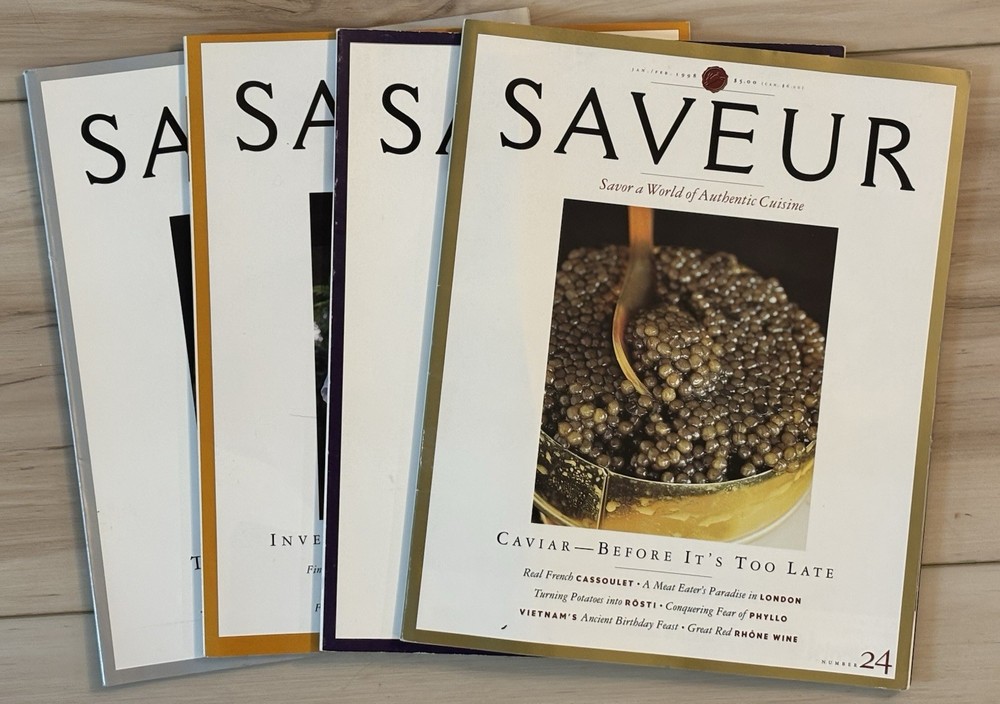 Saveur Magazine Lot 1998 Issues #24–27 Food & Wine Cooking VTG Gourmet