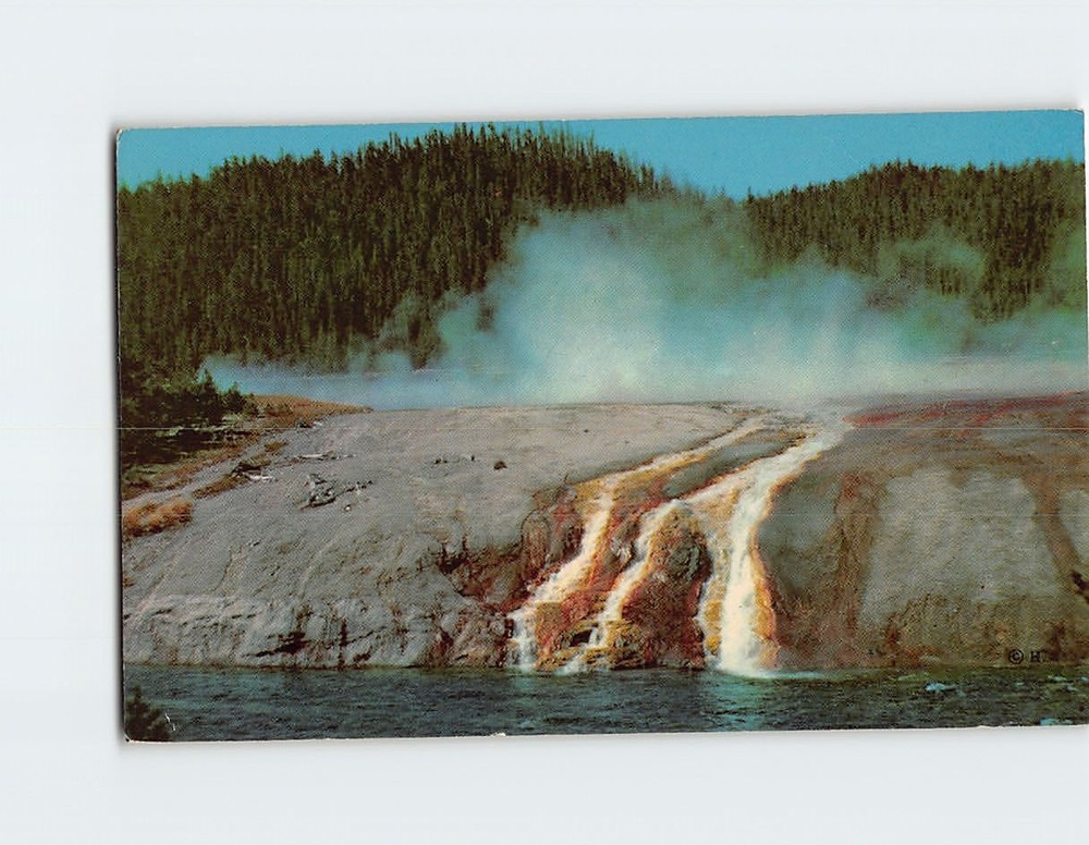Postcard Excelsior Geyser Crater Overflow Yellowstone National Park Wyoming USA