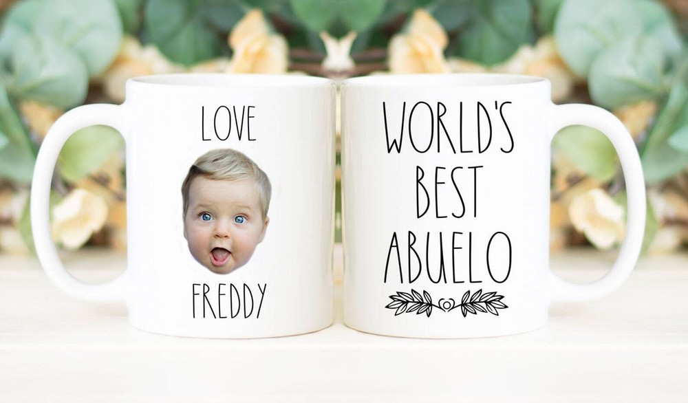 La mejor taza de café Abuelo del mundo regalo del día del padre personalizada con foto de niños-image