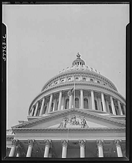 Photo:Washington DC US Capitol Dome 1900s Building Front View