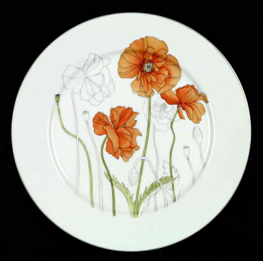 Block Poppy Dinner Plate 35748