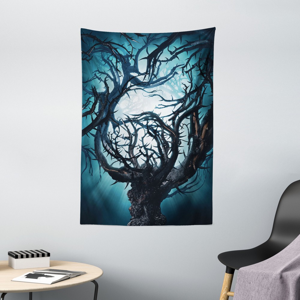 Fantasy Tapestry Night Big Mystic Tree Print Wall Hanging Decor
