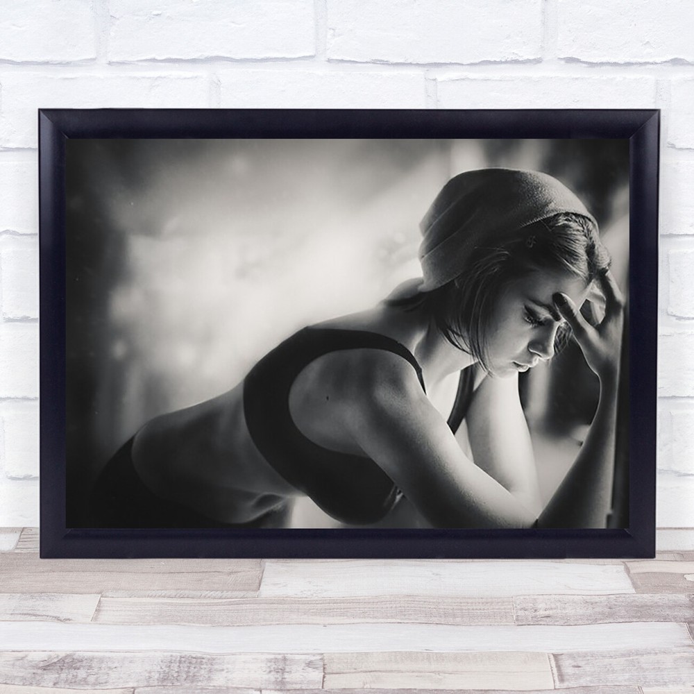 Thoughtful Thinking Thinker Person Woman Emotion Wall Art Print