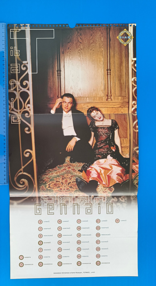 Titanic Poster - Leonardo DiCaprio - Kate Winslet Ciak 2000 Vintage Like New