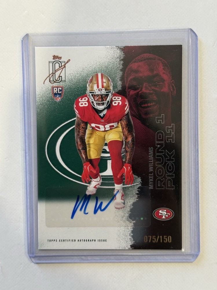 2025 Topps Signature Class Rookie Mykel Williams Auto Green /150 Foil SP 49ers