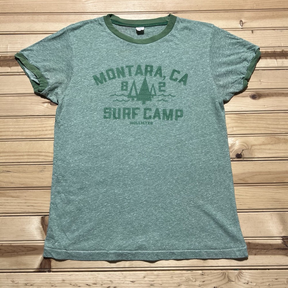 Vintage 1982 Hollister Surf Shop Ringer Tee Paper Thin Shirt Medium MT CA