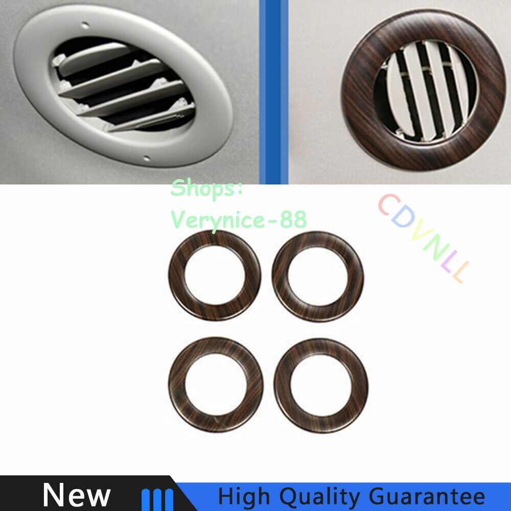 For Ford Edge 2015-2020 Peach Wood Grain Car Car Roof Air Outlet Vent Trim 4PCS