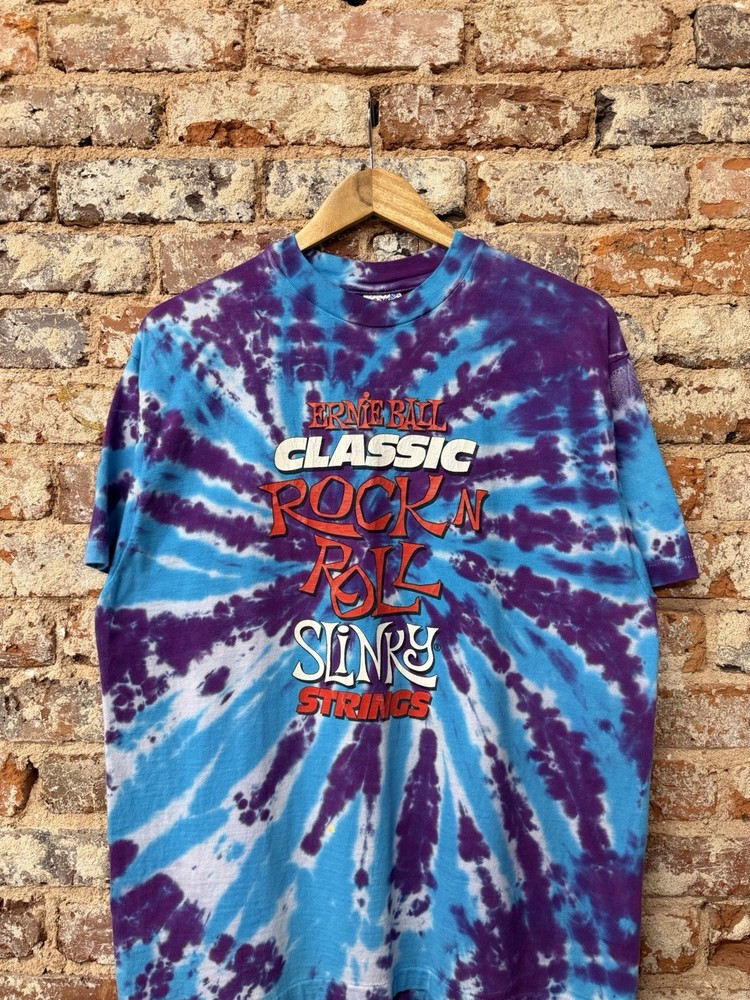 Vintage 90’s Ernie Ball Slinky Strings T-Shirt The-Dye Size Large