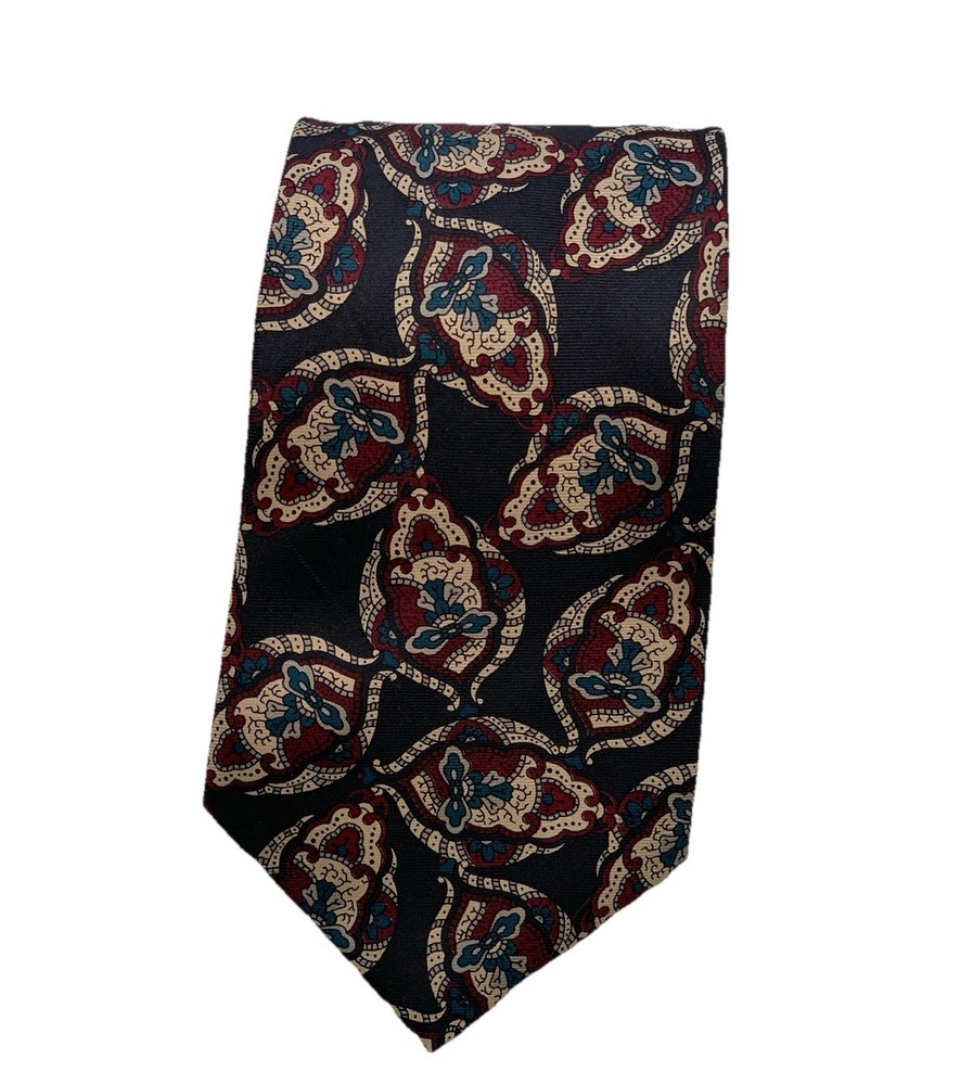 Vintage Gant Men's Black Necktie Classic 100% Silk Made in the USA.