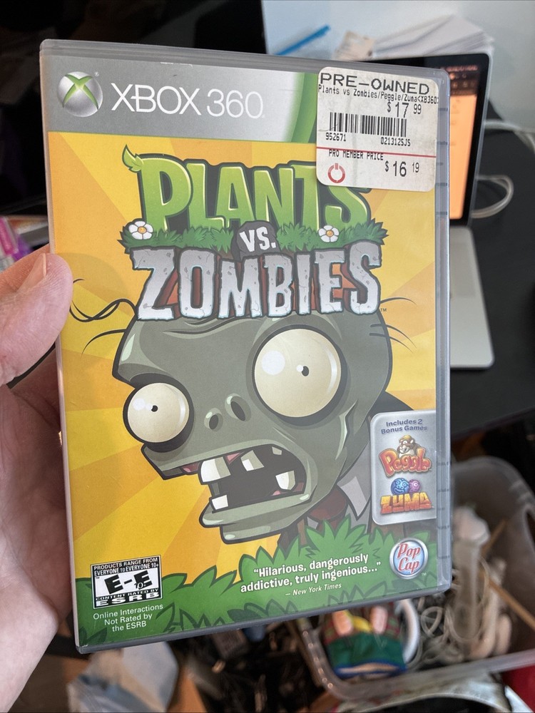 Plants vs Zombies Xbox 360 CIB - Complete with Manual - Clean & Tested