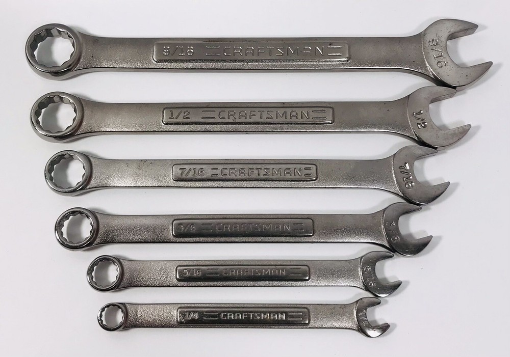 Craftsman Combination Wrench set VA Vintage Mechanic Automotive Car Truck Tools