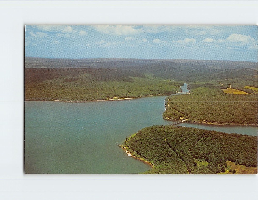 Postcard Aerial view of Deep Creek Lake Maryland USA