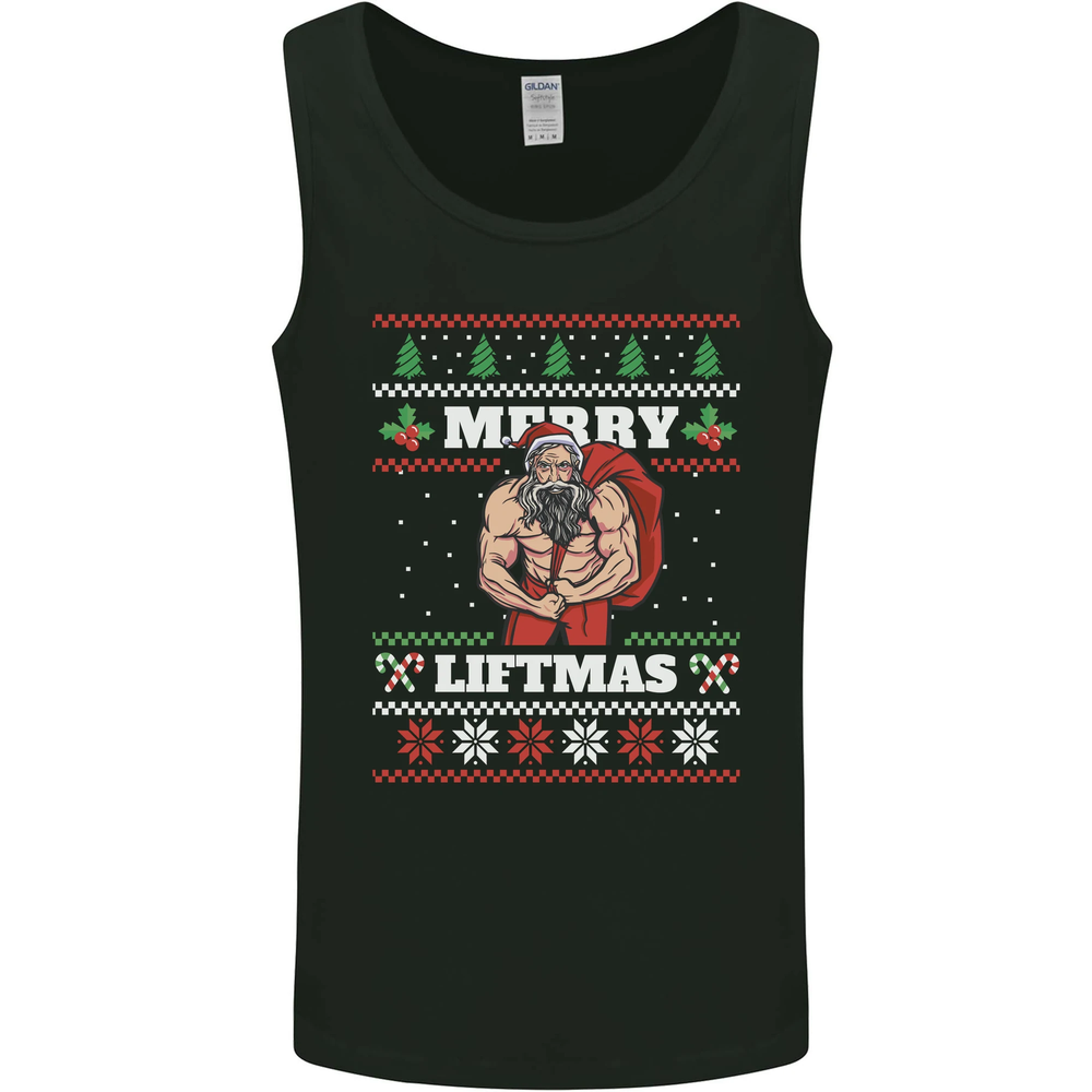 Gym Merry Liftmas Christmas Bodybuilding Mens Vest Tank Top