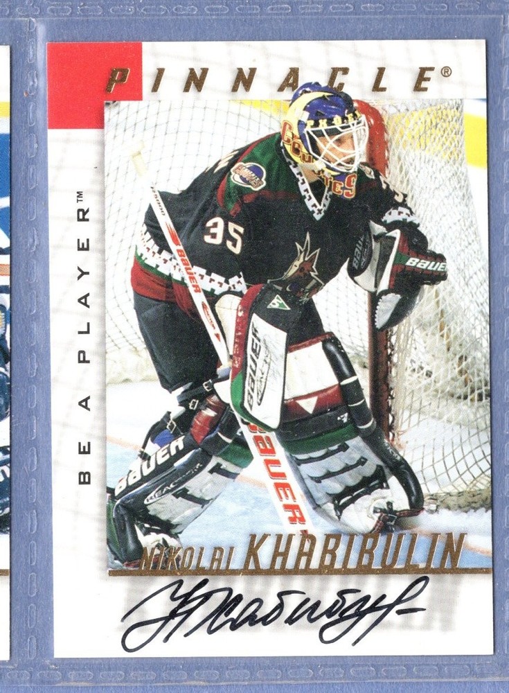 1997-98 Pinnacle Hockey * Be a Player * Nikolai Khabibulin * Signed Card #13