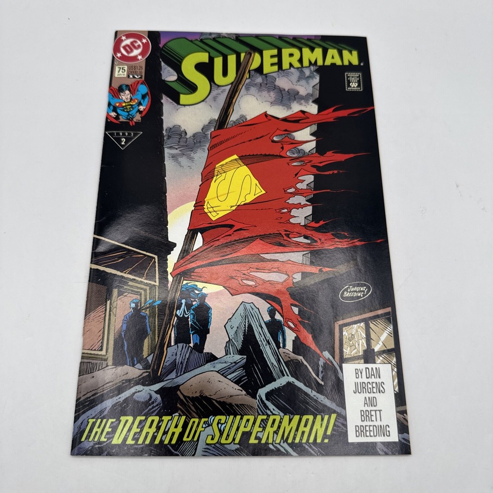 Superman #75 DC Comics 1993 The Death of Superman 4th Print Newsstand