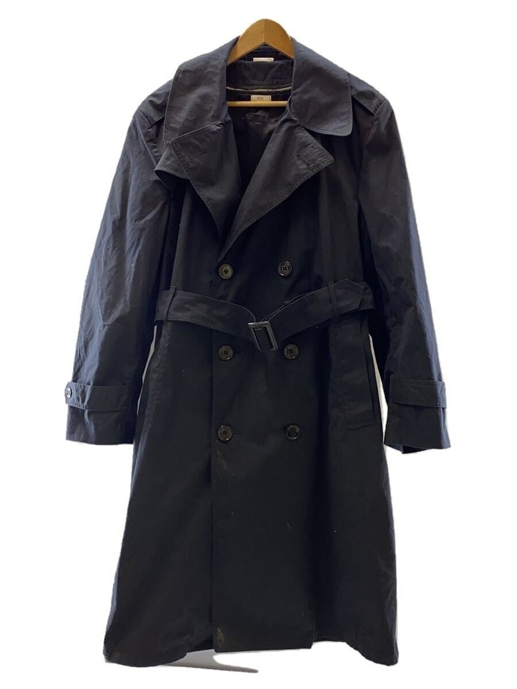 Us.Navy Trench Coat/42/Cotton/Blk/Plain/8405-01-308-8700// 10401