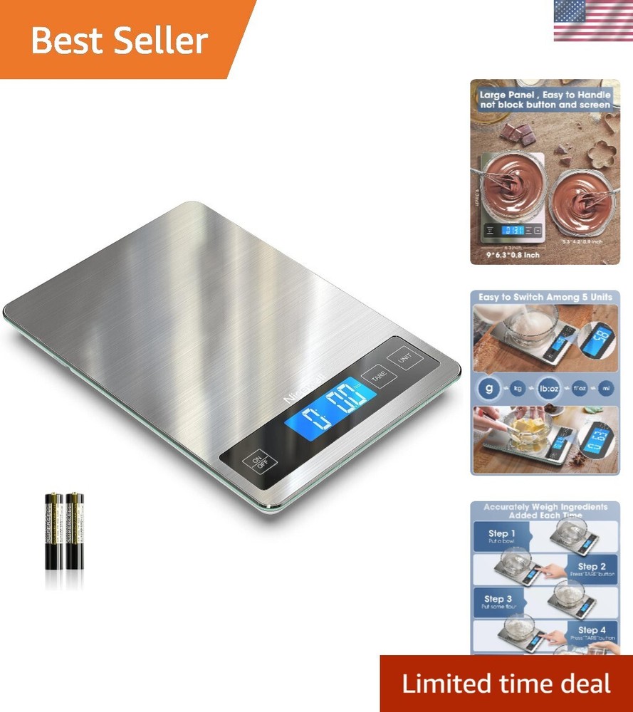 Accurate Digital Kitchen Scale 22lb - Precise Graduation and Convenient Storage-image