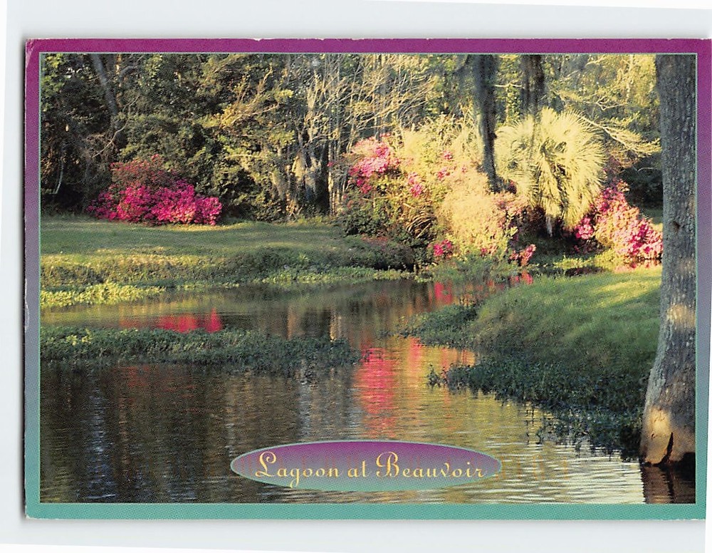 Postcard Lagoon at Beauvoir Jefferson Davis Shrine Biloxi Mississippi USA
