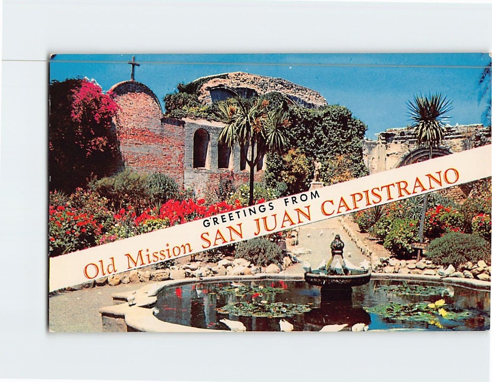 Postcard Greetings from Old Mission San Juan Capistrano California USA