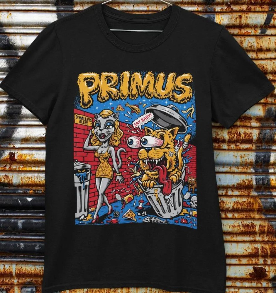 156449545553_Primus Band T-Shirt Music Concert Black Cotton Unisex