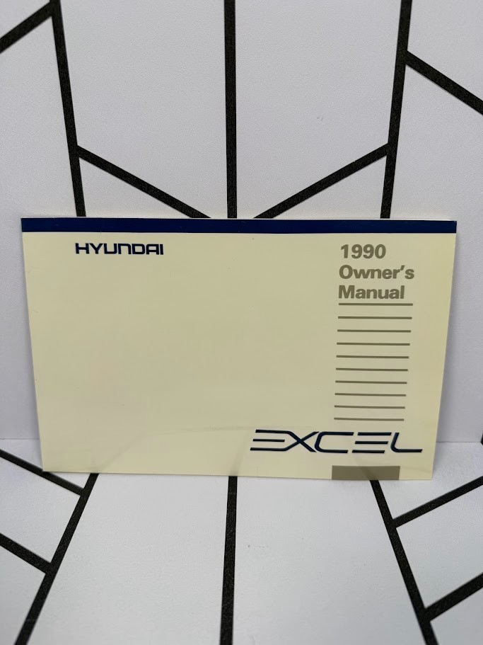 1990 Hyundai Excel Owners Manual OEM Factory Original GL GLS GS Sedan Hatchback