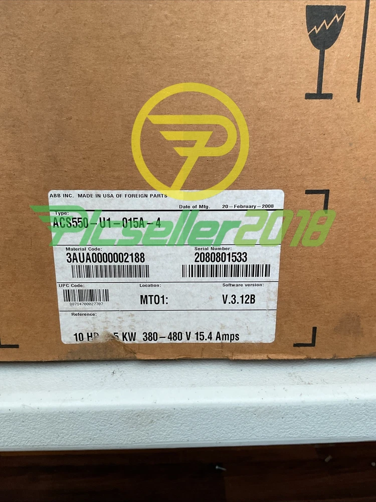 ABB ACS550-U1-015A-4 7.5hp 5.5 kw 380-480v 11.9amp NEW IN BOX FedEx or UPS