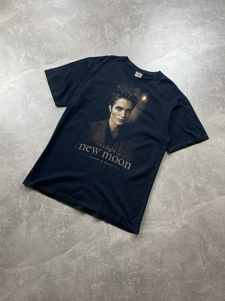 Twilight New Moon Edward Cullen T-Shirt Robert Pattinson Black Tee L official