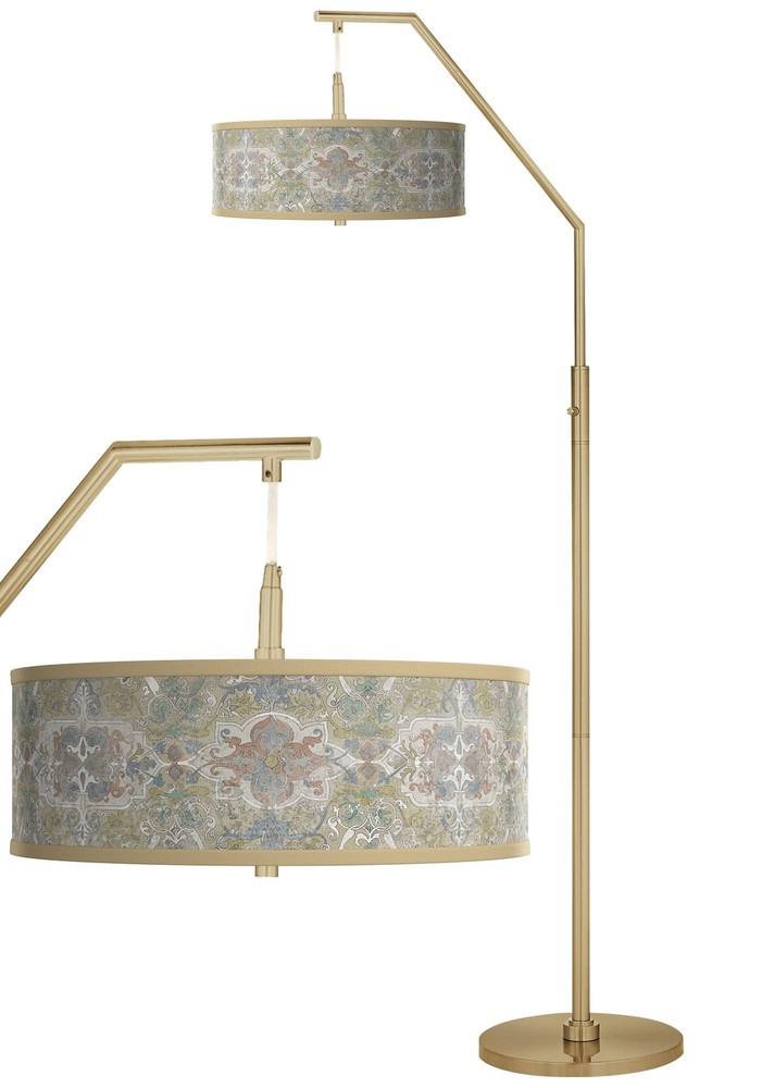 Lucrezia Giclee Warm Gold Arc Floor Lamp