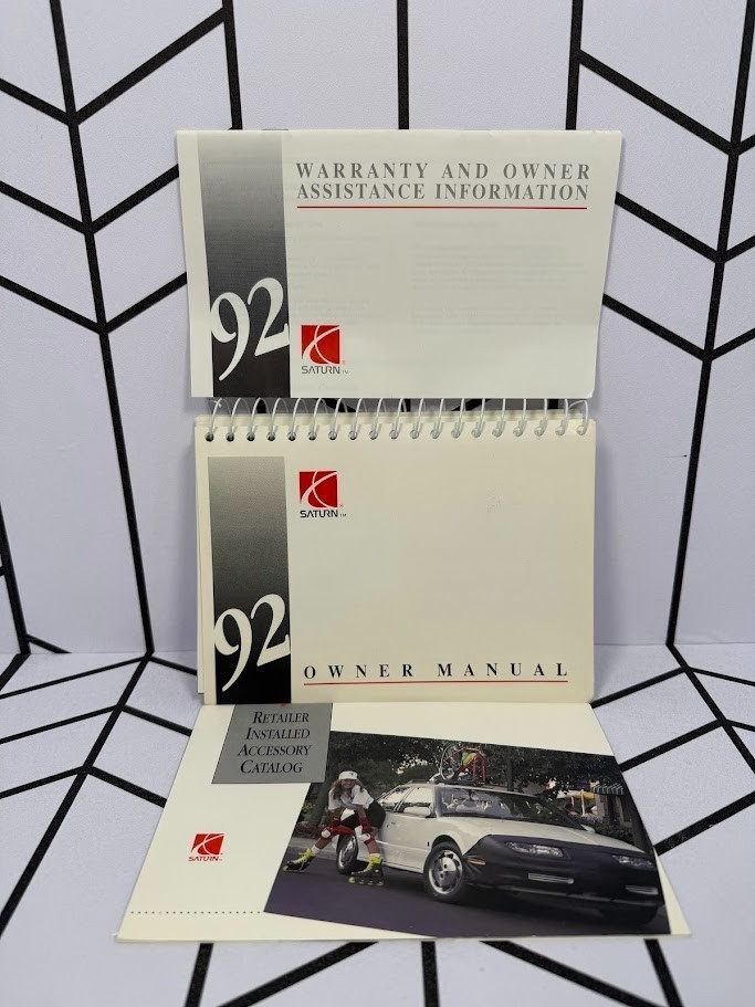 1992 Saturn Factory Original Owner's Manual | Complete Vintage Automotive OEM