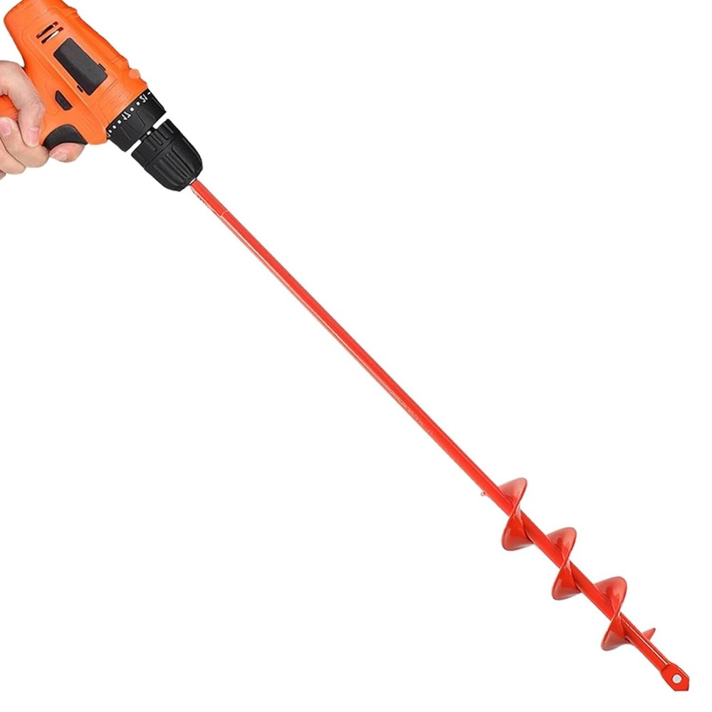 Auger Drill Bit For Garden Ground Earth Spiral Post Hole Digger Bulb Planting